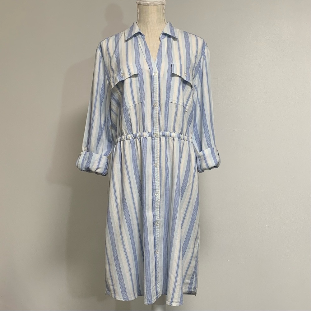 New Style & Co. Fashion Dress Icy Stripe Size Large